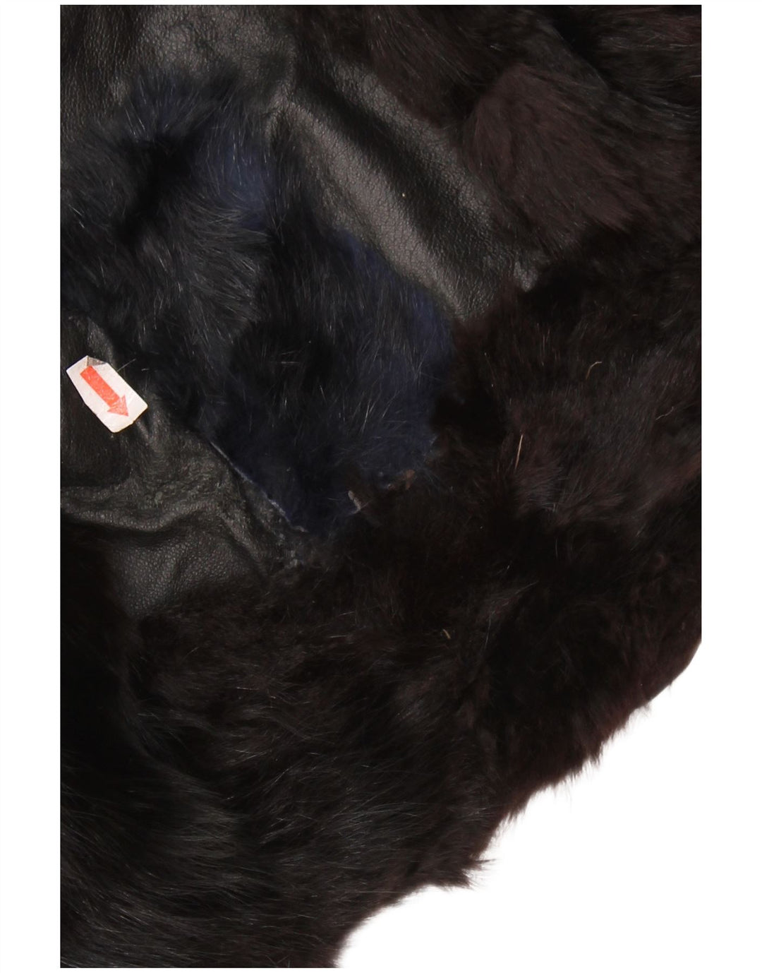 Jachetă de piele de blană vintage pentru femei UK 14 Medium Black