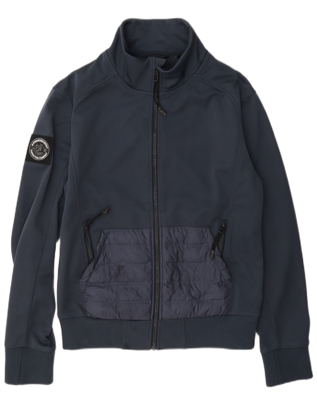 Jachetă de trening pentru bărbați Superdry, poliester, albastru mic