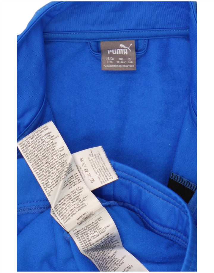Jachetă de trening Puma pentru băieți 13-14 ani, albastru, poliester color bloc