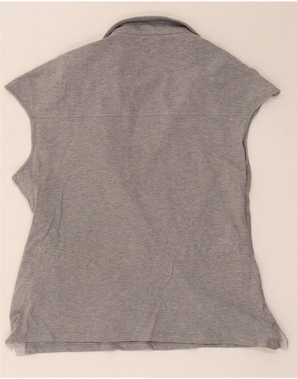 Woolrich Tricou polo fără mâneci pentru femei UK 18 XL bumbac gri