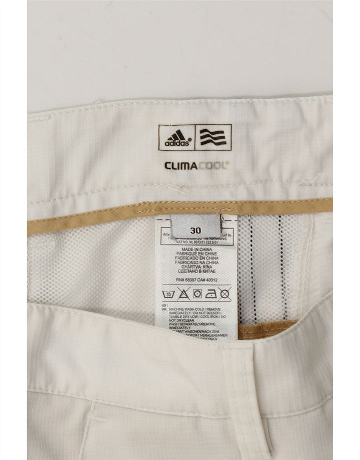 ADIDAS Mens Climacool Chino Shorts W30 Medium  White Polyester