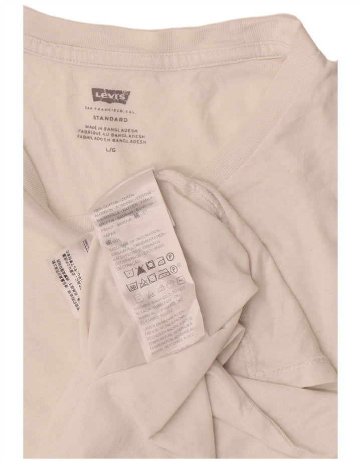 Tricou pentru bărbați Levi's Top mare din bumbac alb