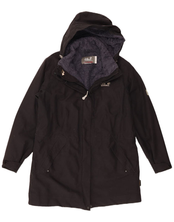 Jack Wolfskin Jachetă parka supradimensionată pentru femei cu glugă Sherpa UK 18 XL Negru