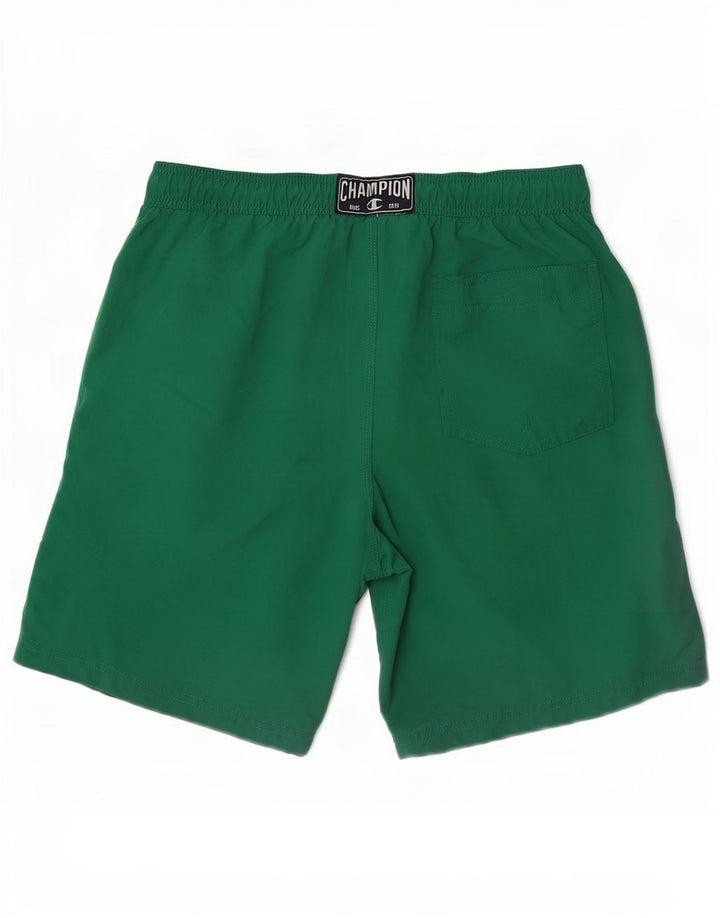 Pantaloni scurți de înot cu grafică Champion pentru bărbați, poliamidă mică, verde