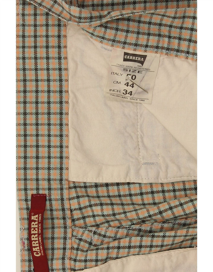 Pantaloni scurți chino pentru bărbați Carrera IT 50 Large W34 Bumbac cu carouri multicolore