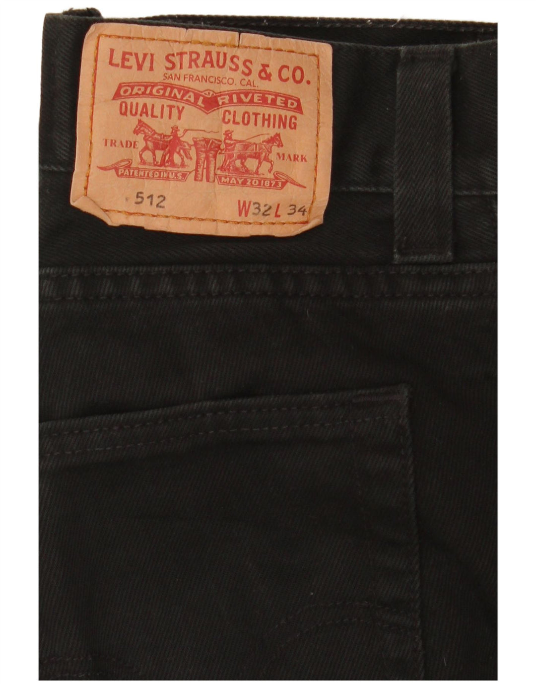 Blugi conici pentru bărbați Levi's 512 Slim Tapered W32 L34 Black
