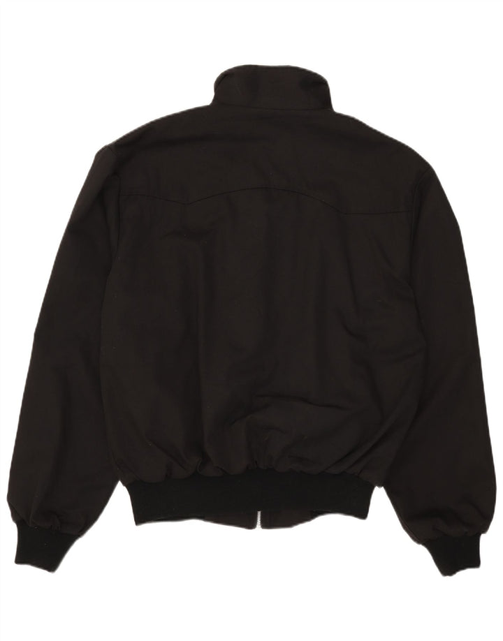Bomber vintage pentru bărbați UK 40, mare, negru, poliester