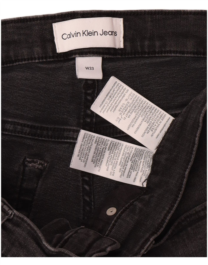Pantaloni scurți de denim slim pentru bărbați Calvin Klein W33 bumbac gri mediu