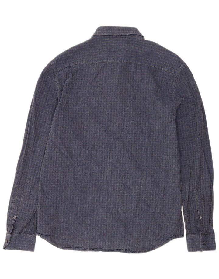 Cămașă Jack Wills pentru bărbați, slim fit, din bumbac cu vichy albastru mediu