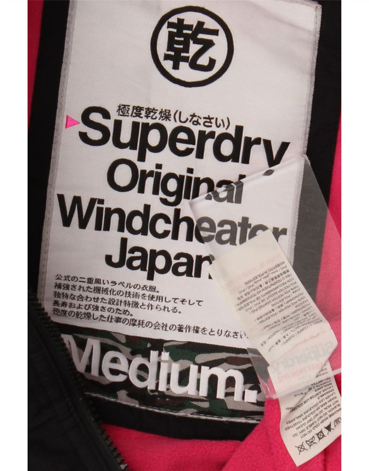 Jachetă Windbreaker cu glugă pentru femei SUPERDRY UK 14 Medium Black