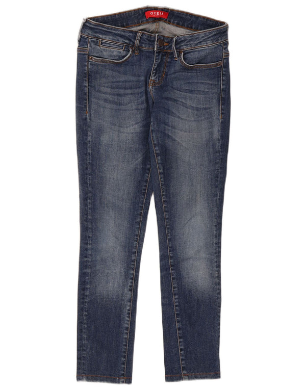 Blugi skinny crop pentru femei Guess W28 L26 bumbac albastru