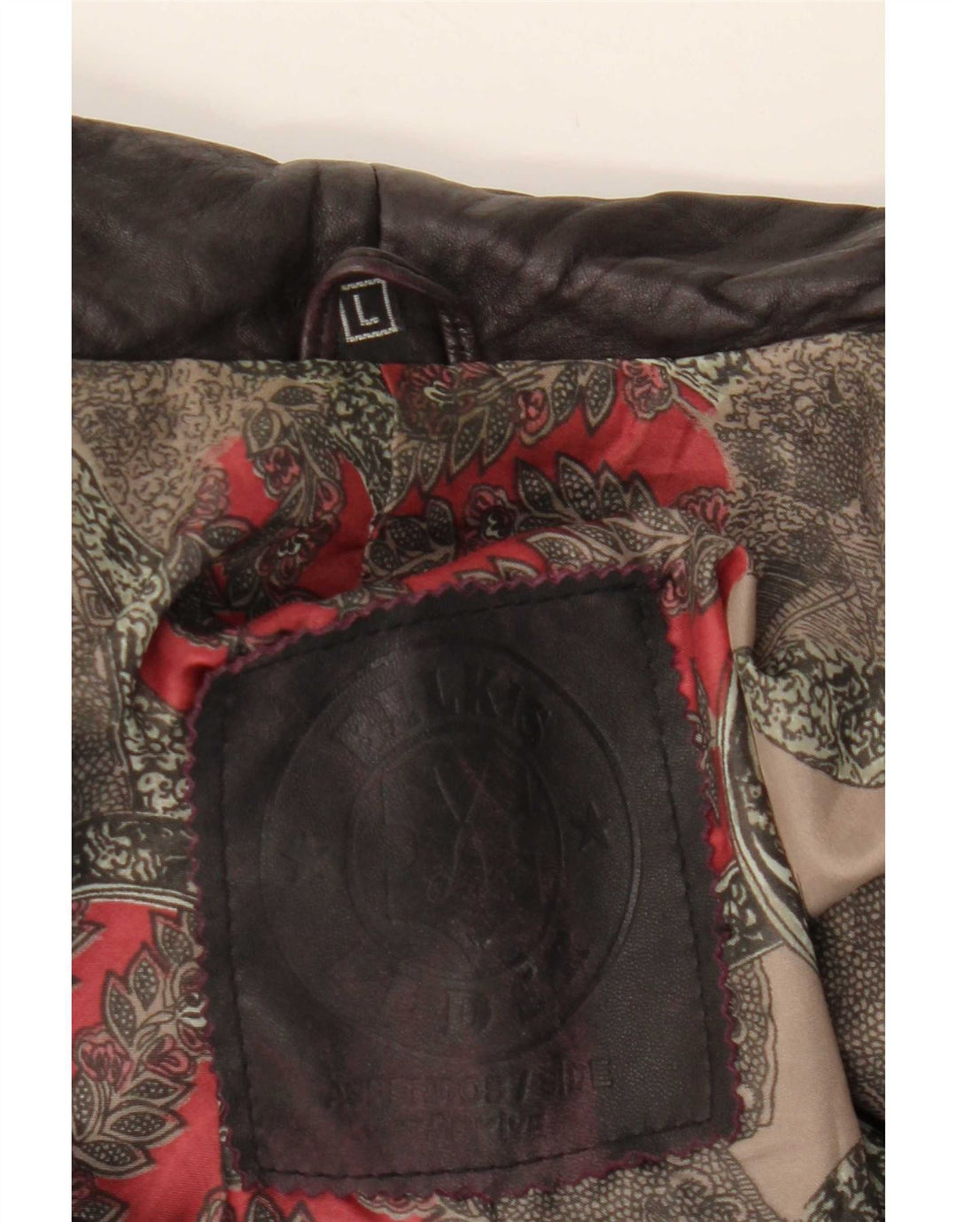 Jachetă de piele vintage pentru femei UK 12 Medium Black Leather