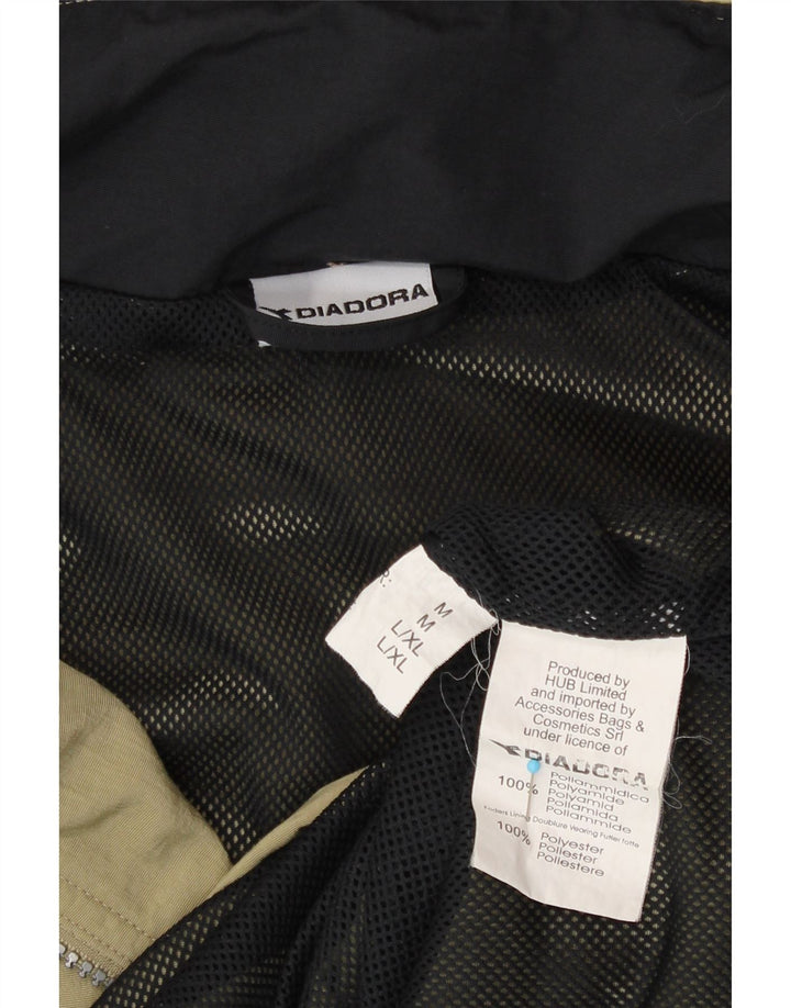 Jachetă de ploaie Diadora pentru bărbați cu glugă UK 38 Medium Kaki Poliamidă