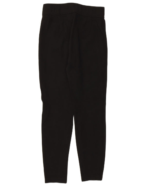 Pantaloni tăiați pentru femei, skinny, cu talie înaltă, L28 L27, viscoză neagră