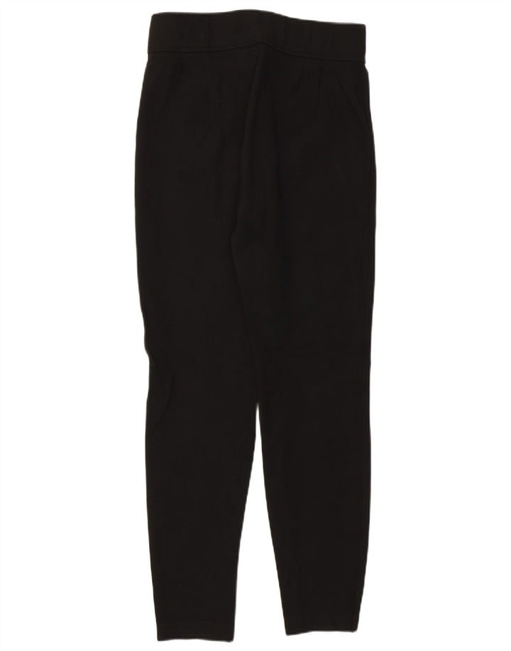 Pantaloni tăiați pentru femei, skinny, cu talie înaltă, L28 L27, viscoză neagră