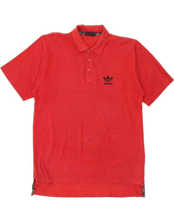 ADIDAS Mens Polo Shirt Medium Red Cotton Vintage Adidas and Second-Hand Adidas from Messina Hembry 