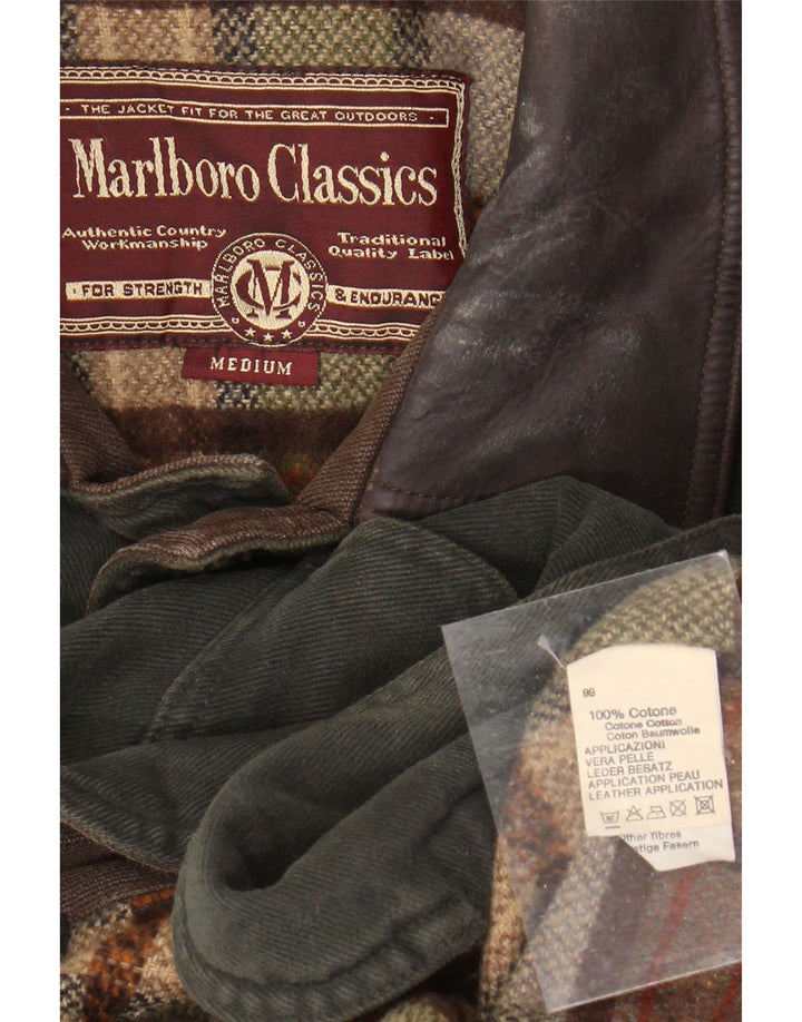 MARLBORO CLASSICS Jachetă utilitare pentru bărbați UK 38 Medium Khaki Colorblock