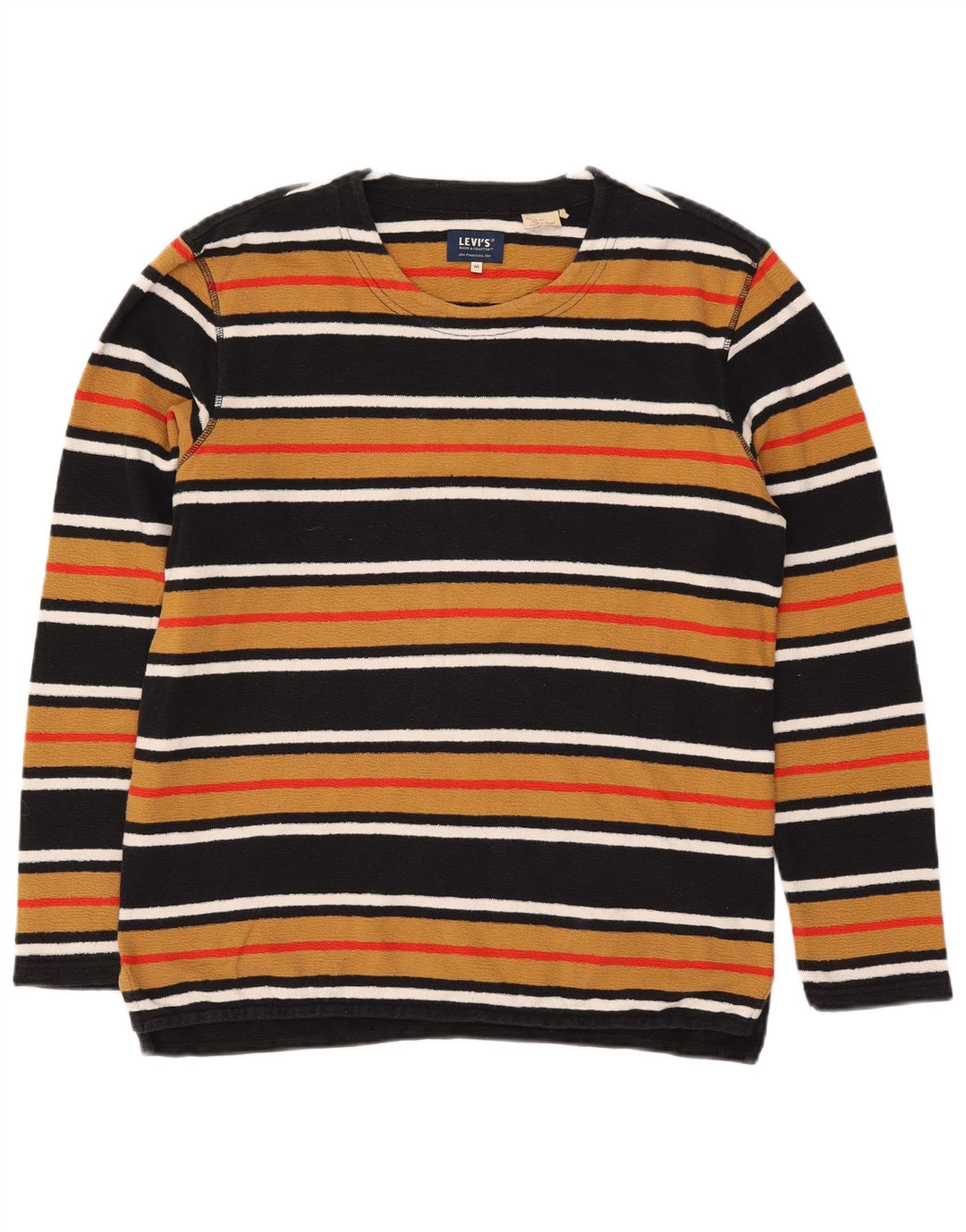 Top Levi's pentru bărbați, cu mânecă lungă, din bumbac cu dungi medii, multicolore
