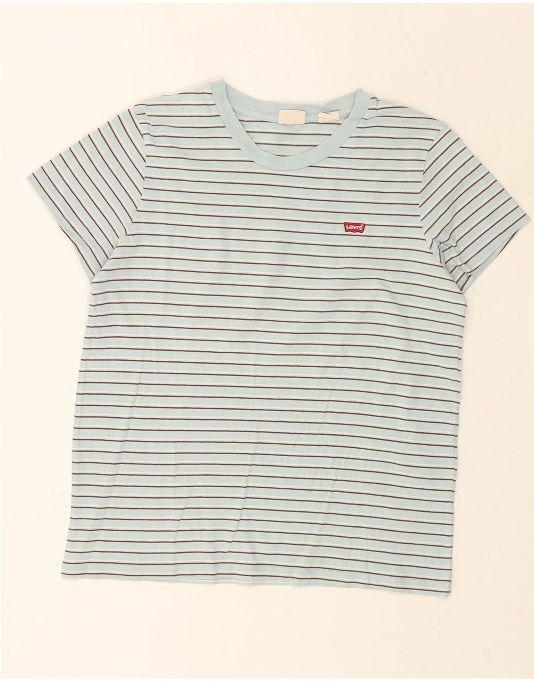 Tricou pentru femei Levi's Top UK 14 Medium Blue Striped Bumbac