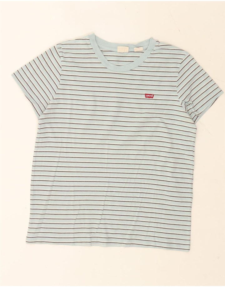 Tricou pentru femei Levi's Top UK 14 Medium Blue Striped Bumbac