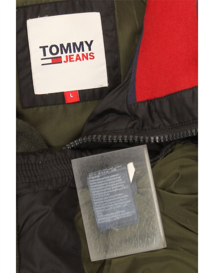 Jachetă căptușită pentru bărbați Tommy Hilfiger UK 40 Poliester negru mare