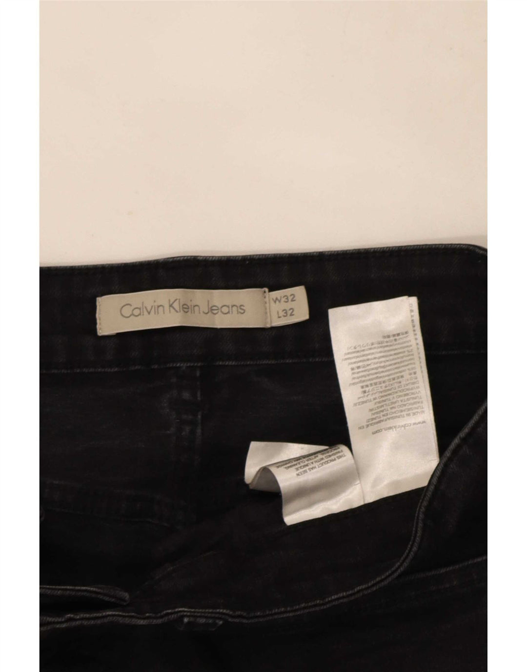 Blugi slim pentru bărbați Calvin Klein W32 L32 bumbac negru
