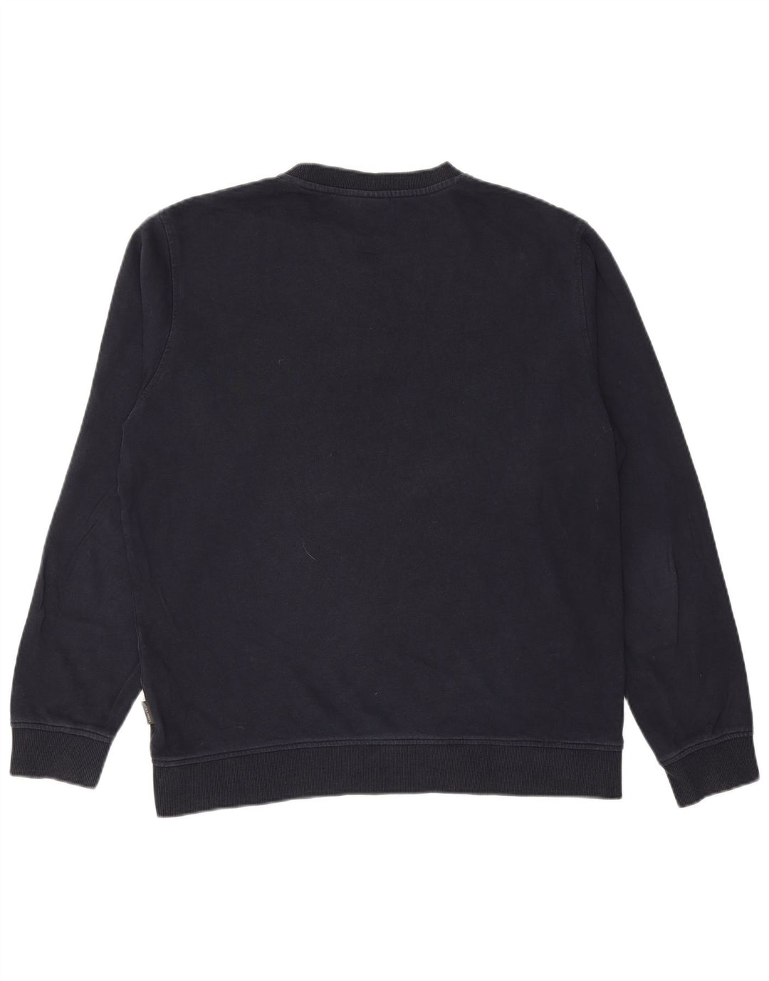 JACK & JONES Hanorac grafic pentru bărbați Pulover mare din bumbac bleumarin