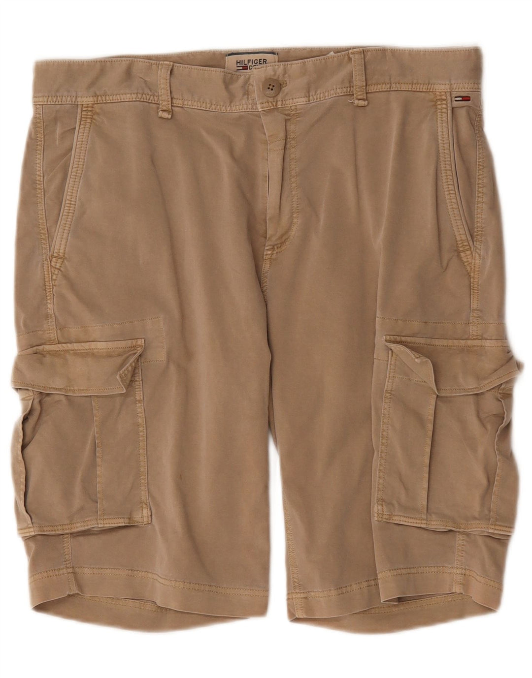 Pantaloni scurți cargo Tommy Hilfiger pentru bărbați W32 bumbac mediu bej