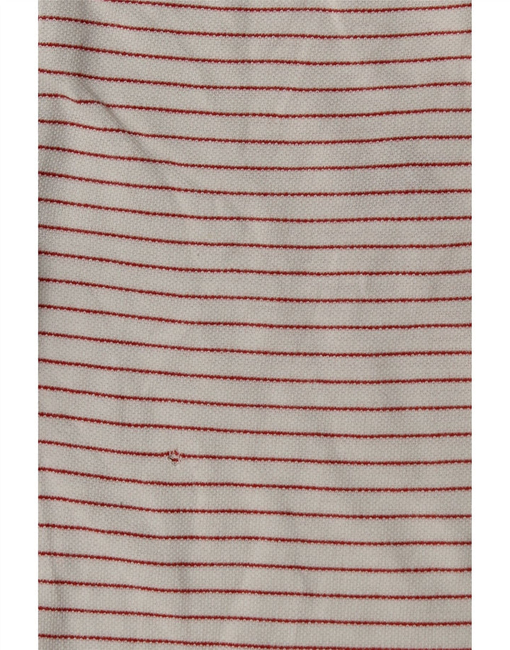 Tricou polo LEVI'S pentru bărbați, alb mediu, cu dungi