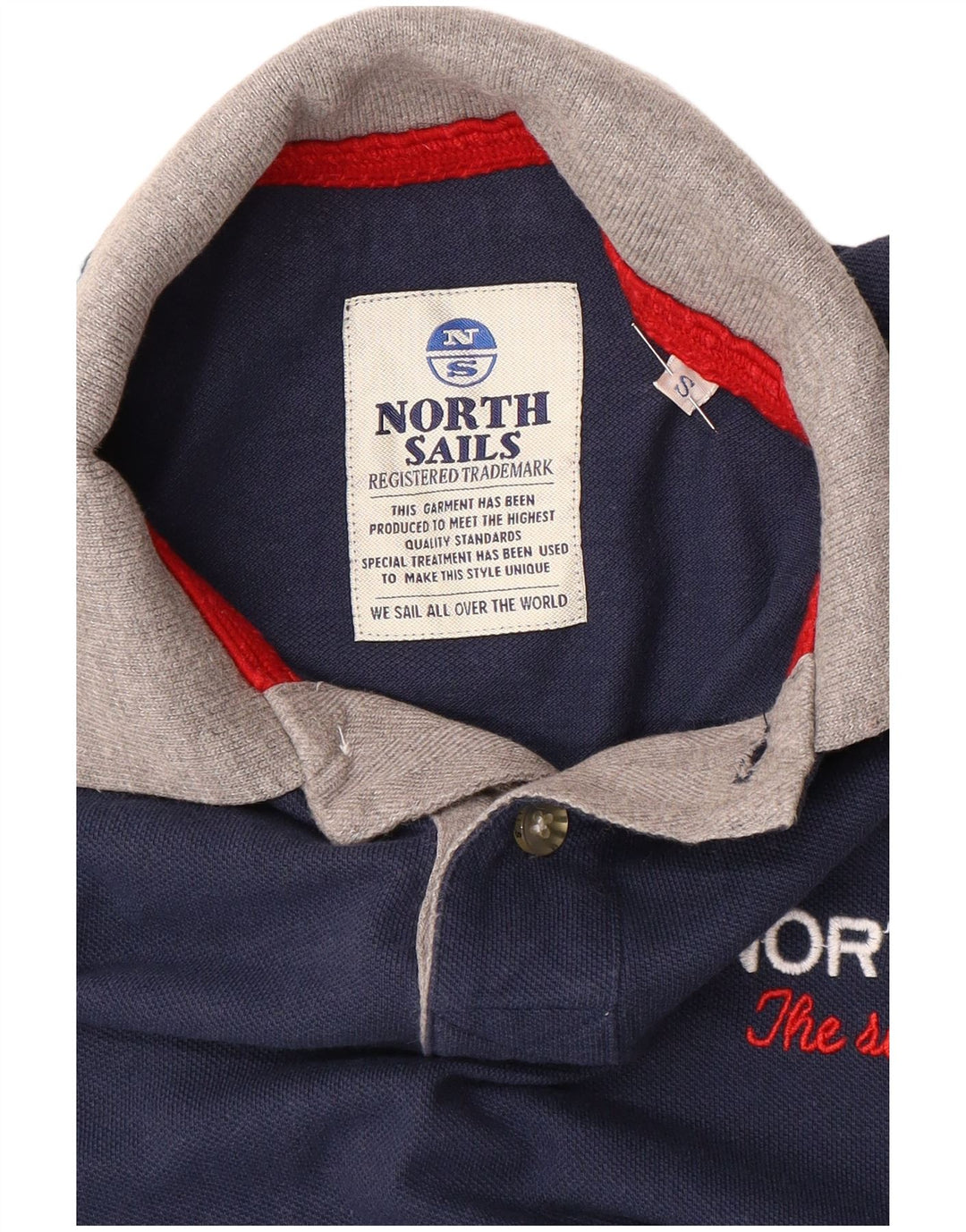 Cămașă polo cu grafică pentru bărbați NORTH SAILS, albastru marin, color block