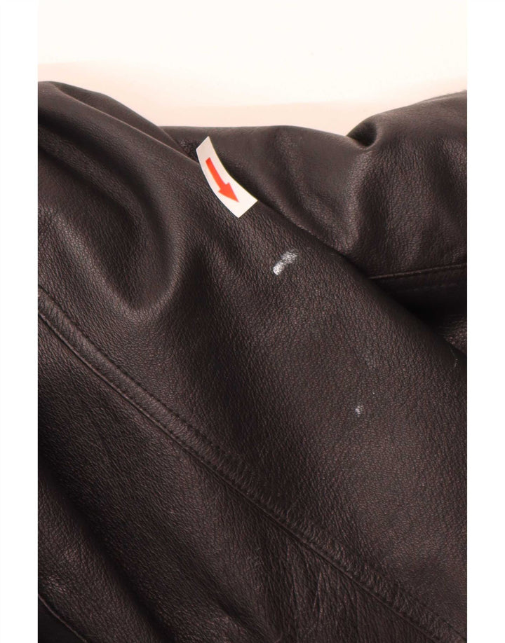 Jachetă de motociclist din piele pentru femei Canda By C&A UK 12 Medium Black