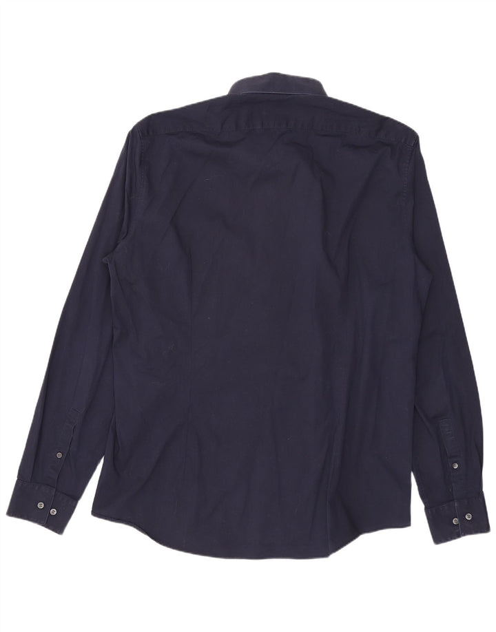 Cămașă pentru bărbați Calvin Klein Slim Fit Mărimea 43 Mare Bleumarin