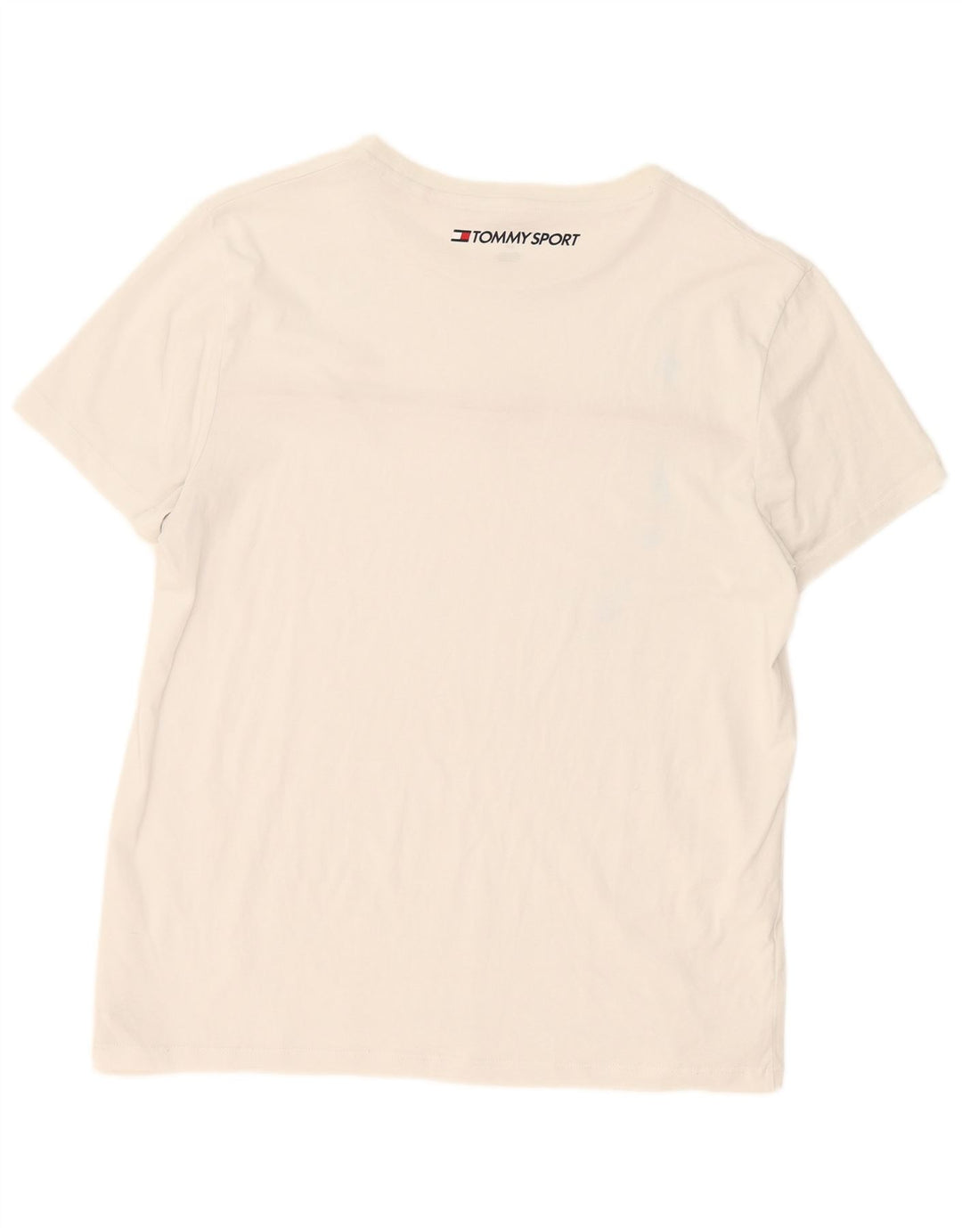 Tricou Tommy Hilfiger pentru bărbați Top mare din bumbac alb