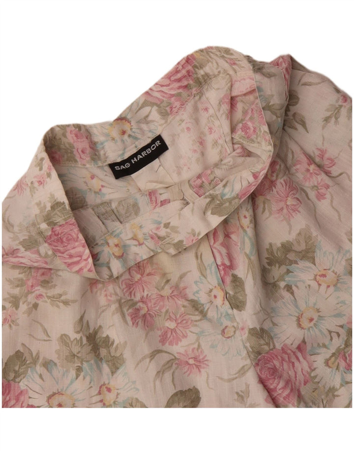 SAG HARBOR Pantaloni scurți casual pentru femei cu talie înaltă W32, alb, floral