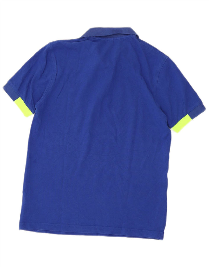 Tricou polo Sun68 pentru bărbați, bumbac cu dungi albastre medii