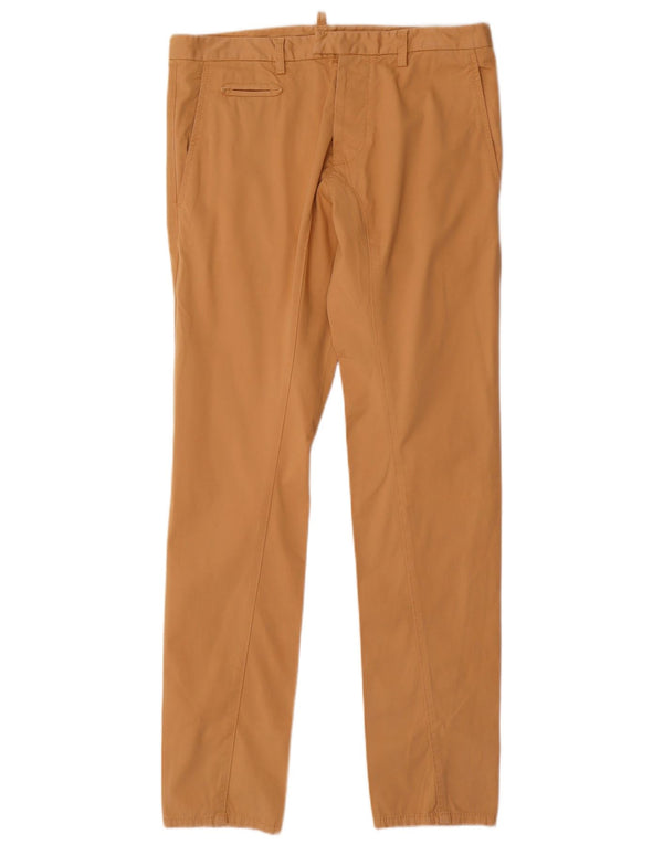 Dsquared2 Pantaloni chino subțiri pentru femei IT 46 Large W32 L32 Bej Bumbac