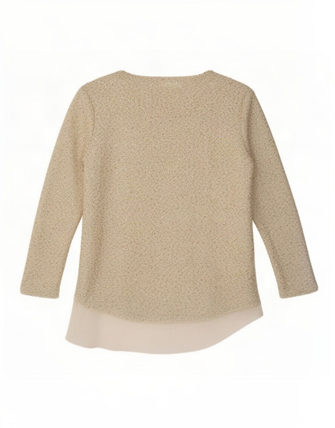 Top cu tunică Zara pentru femei cu mâneci 3/4 UK 16, mare, bej, poliester
