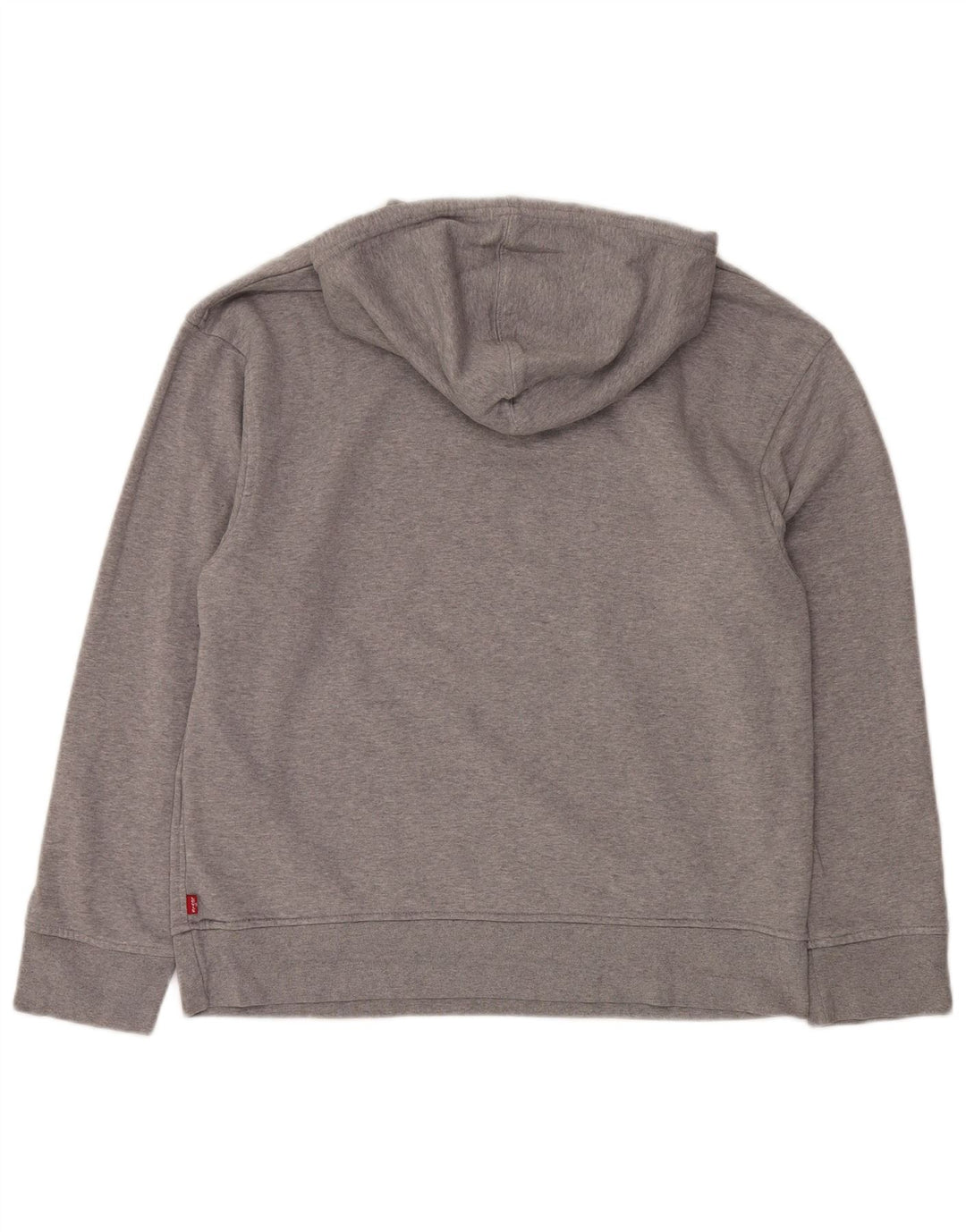 Pulover cu glugă cu grafică relaxată pentru bărbați LEVI'S, bumbac, gri mediu
