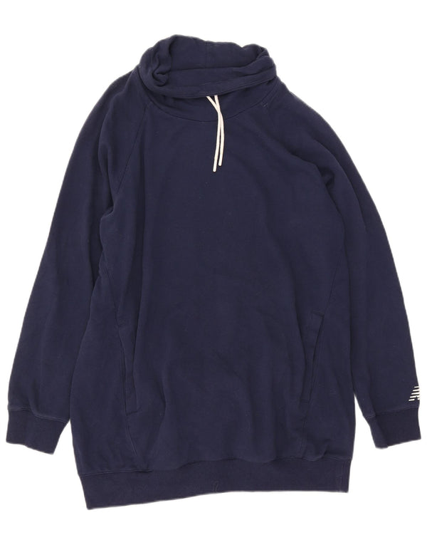 Pulover pentru damă New Balance, cu paragate, UK 16, mare, bleumarin, bumbac