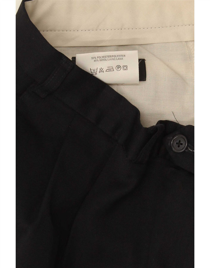 Pantaloni de costum pentru bărbați Marks & Spencer L36 L31 bleumarin poliester