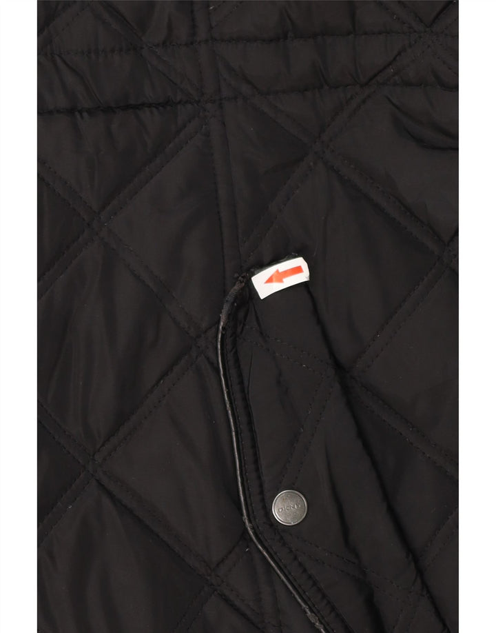 DKNY pardesiu matlasat cu glugă pentru femei UK 18 XL poliester negru