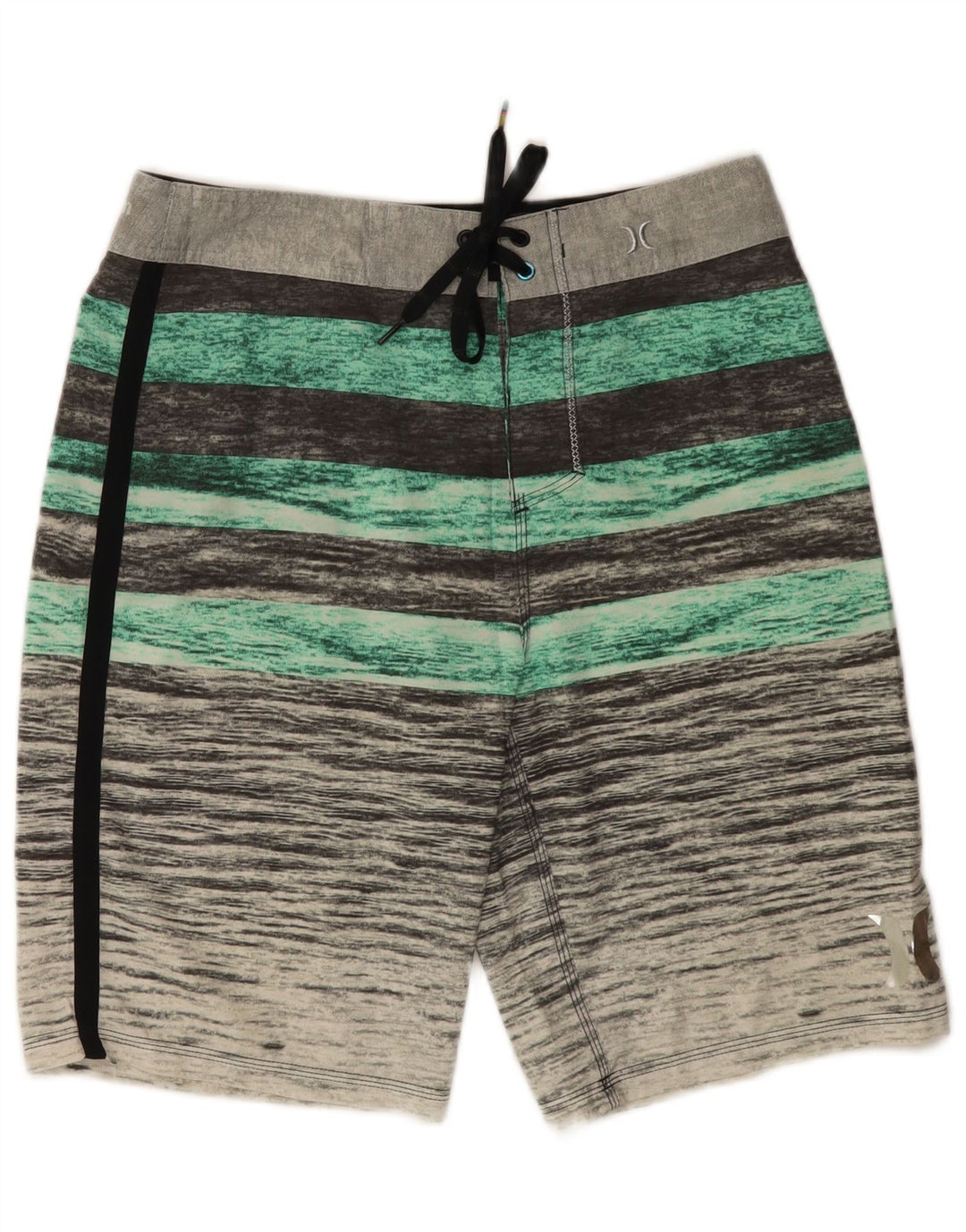 Pantaloni scurți de înot Hurley pentru bărbați, poliester cu dungi mici, gri