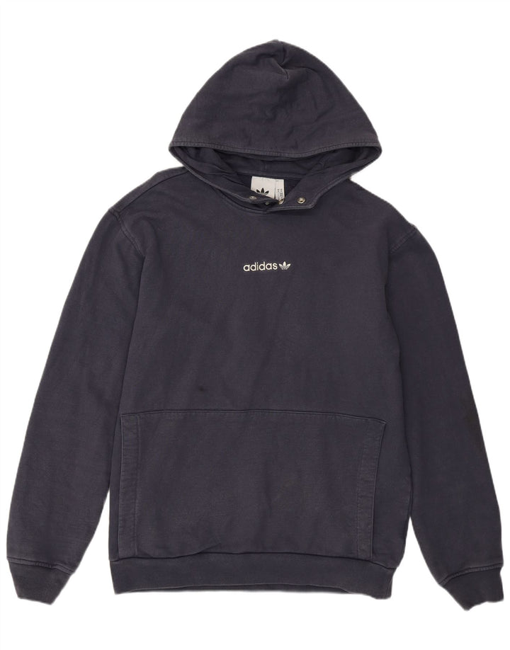 Pulover Adidas pentru bărbați, bumbac, albastru bleumarin mediu