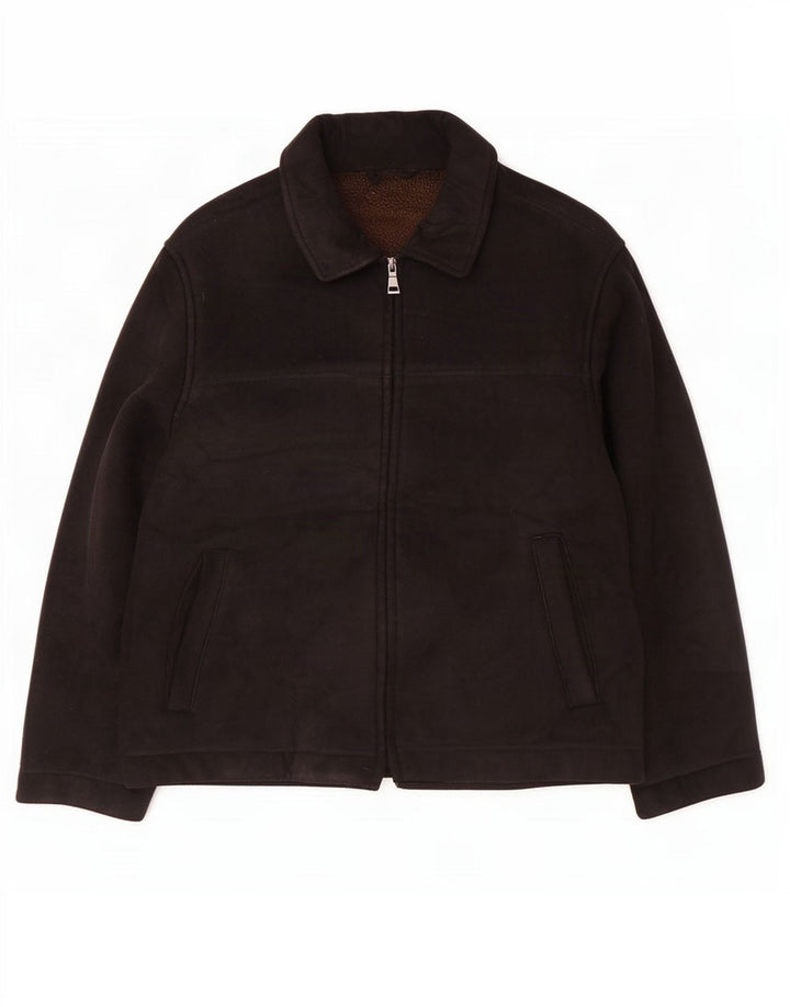 Jachetă pentru bărbați Marks & Spencer Blue Harbour Sherpa UK 40 Poliester negru mare