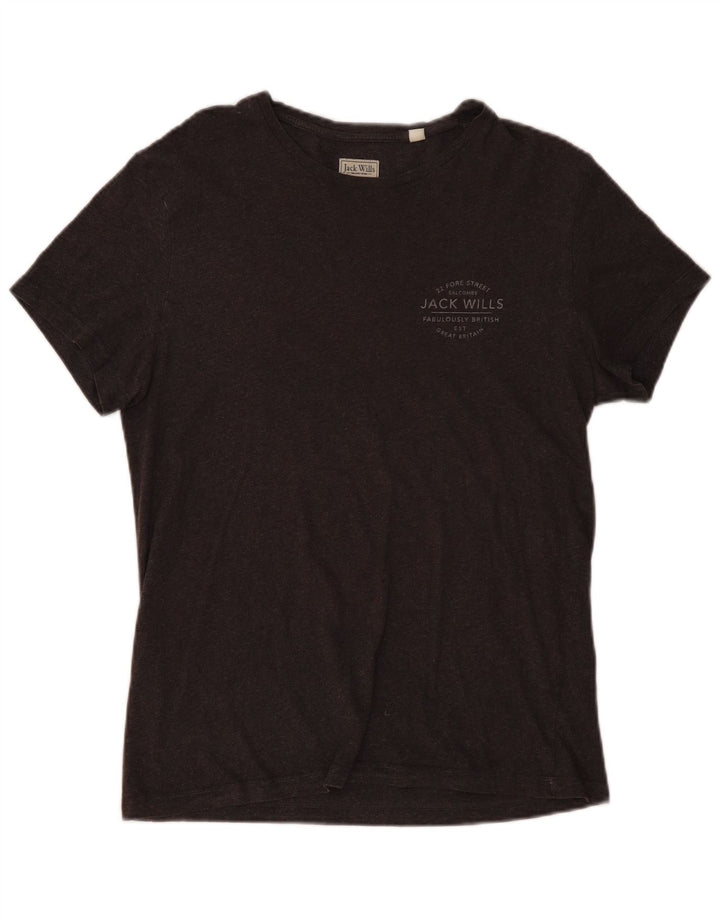 JACK WILLS Tricou pentru bărbați Top din bumbac gri mediu