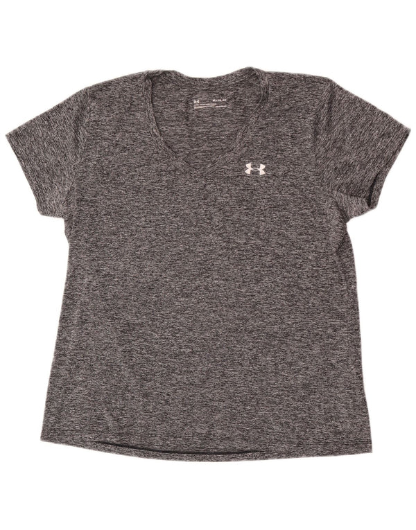 Tricou Under Armour pentru femei Heat Gear Loose Fit, UK 18 XL, pete gri