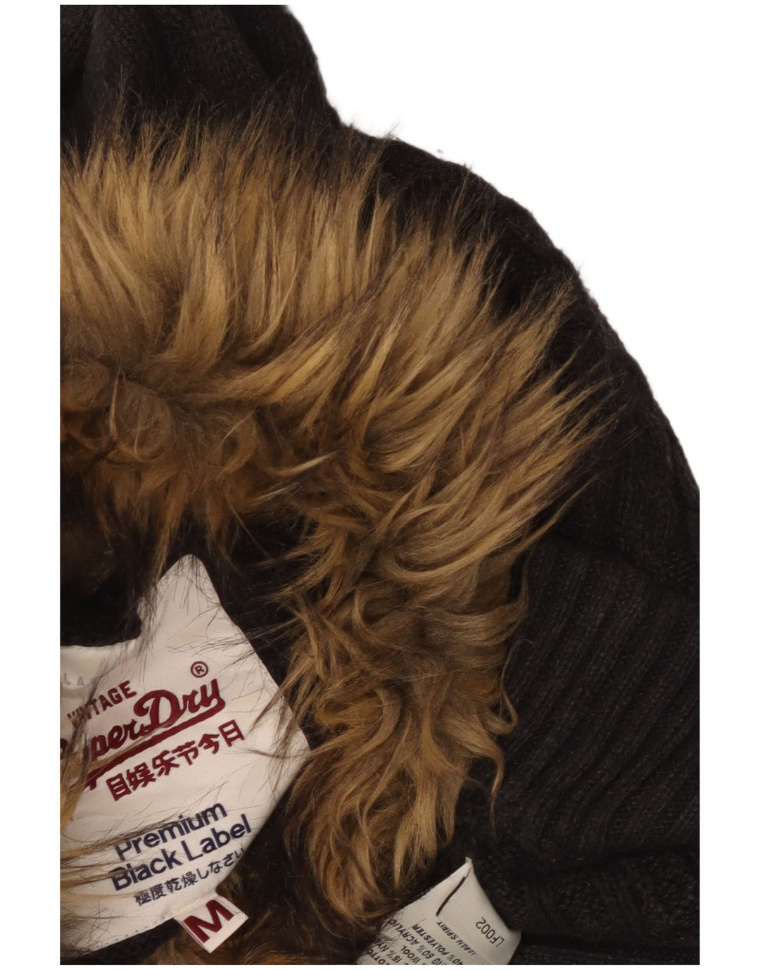 SUPERDRY Pulover cu paragate cu gât țestoasă pentru femei UK 12 Gri mediu