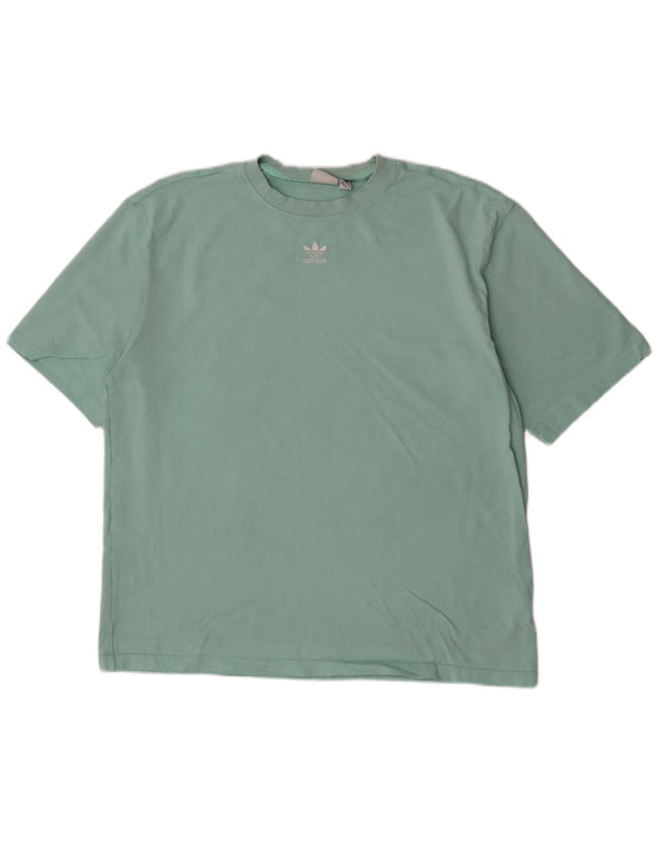 Tricou supradimensionat pentru femei Adidas UK 8/10 Bumbac verde mic