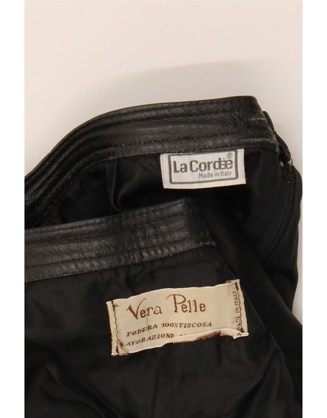 Fusta de piele pentru femei La Cordee Medium W30 Negru