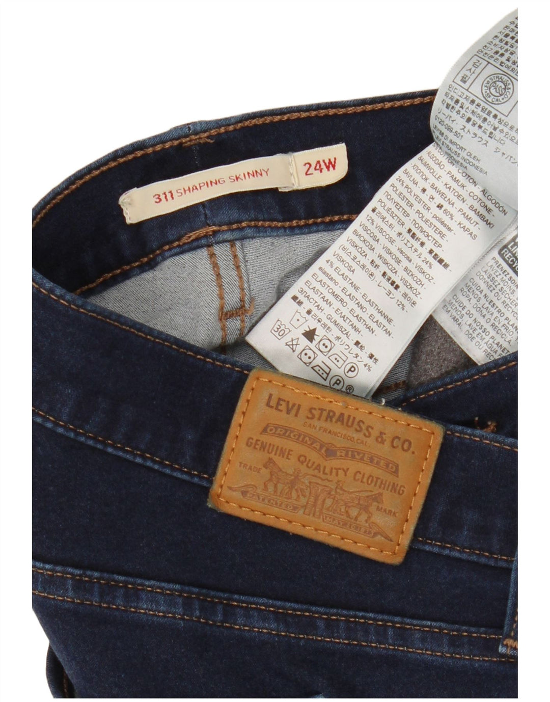 LEVI'S Blugi skinny model 311 pentru femei US 24 4XL W44 L29 bleumarin bumbac